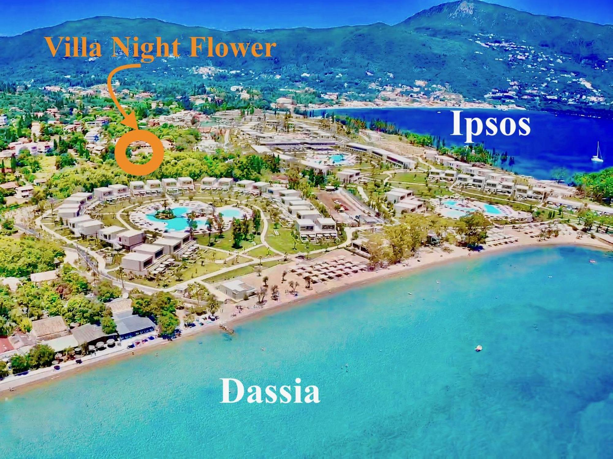 Beach Villa Night Flower With Private Pool By Dadovillas Dassia  Exterior foto